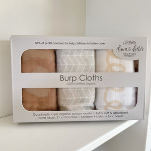 Organic Premium Burp Cloths - Haven
