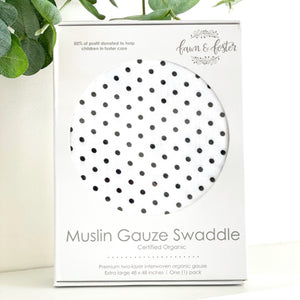 Organic Muslin Gauze Swaddle Blanket - Hazel