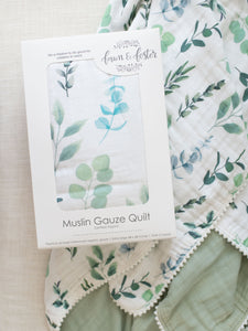 Organic Muslin Gauze Quilt - Sage