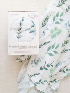 Organic Muslin Gauze Swaddle Blanket - Sage