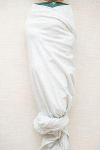 Organic Cotton Swaddle - Ash (light grey)