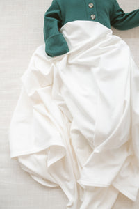 Organic Cotton Swaddle - Sugar (white)