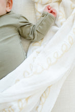 Load image into Gallery viewer, Baby Organic Knotted Gown + Top Knot Hat - Sage