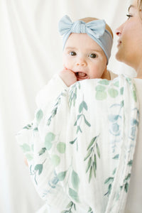 Organic Muslin Gauze Swaddle Blanket - Sage