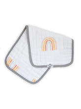 Load image into Gallery viewer, Organic Premium Burp Cloths - Rainbow