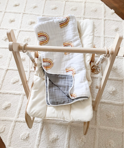 Organic Muslin Gauze Quilt - Rainbow