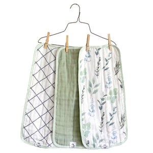Organic Premium Burp Cloths - Sage