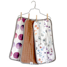Load image into Gallery viewer, Organic Premium Burp Cloths - Violet