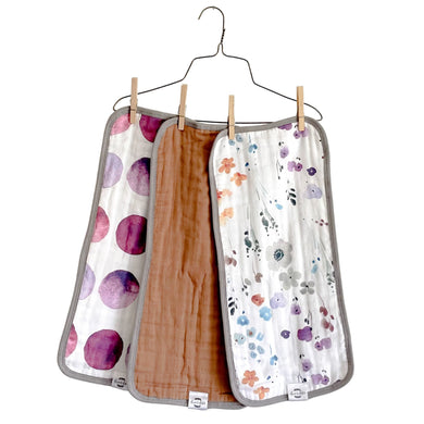 Organic Premium Burp Cloths - Violet