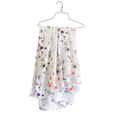 Organic Muslin Gauze Swaddle Blanket - Violet