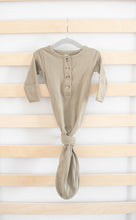 Load image into Gallery viewer, Baby Organic Knotted Gown + Top Knot Hat - Sage