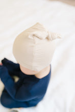 Load image into Gallery viewer, Bamboo Top Knot Hats 3pk. - Almond, Blueberry, Thyme