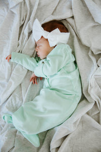 Organic Cotton Swaddle - Ash (light grey)