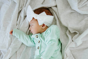 Organic Cotton Swaddle - Ash (light grey)