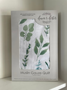 Organic Muslin Gauze Quilt - Sage