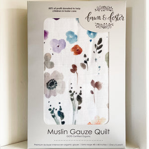 Organic Muslin Gauze Quilt - Violet